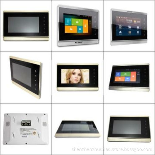 Full Digital Capacitive Touch Screen Multiple Apartment Building TCP/IP Video Door Phone SystemNew